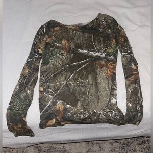 Camo Off Shoulder Top